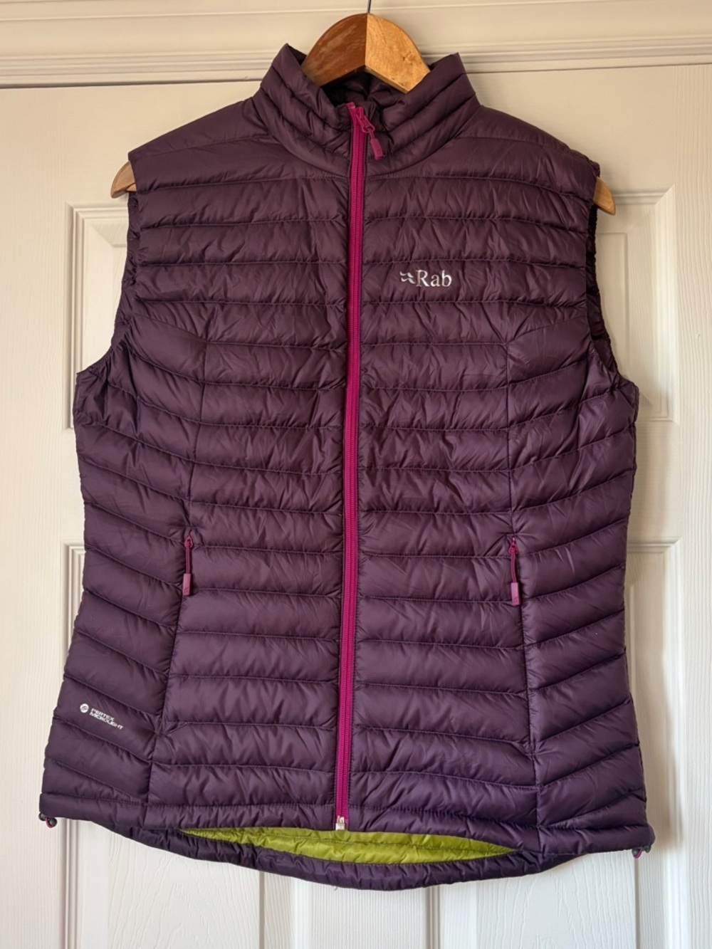 Rab Microlight Lightweight Down Vest Purple Women’s Medium Packable - Picture 3 of 9